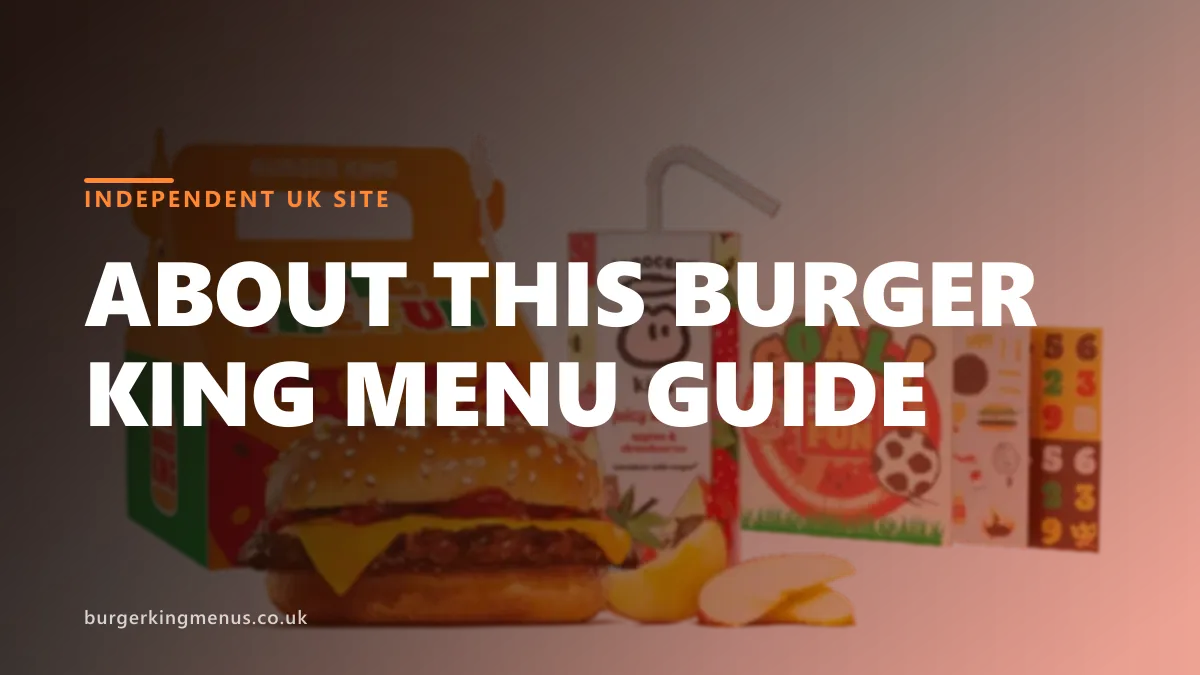 About this Burger King menu guide