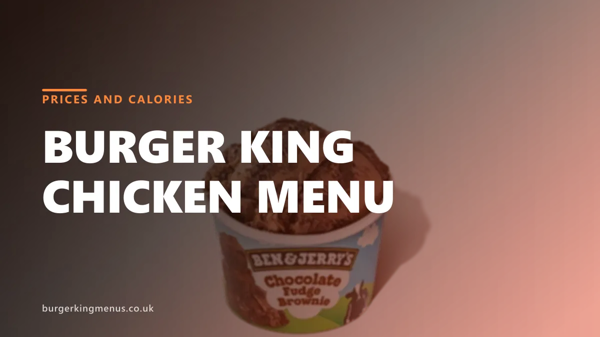 Burger King chicken menu UK prices