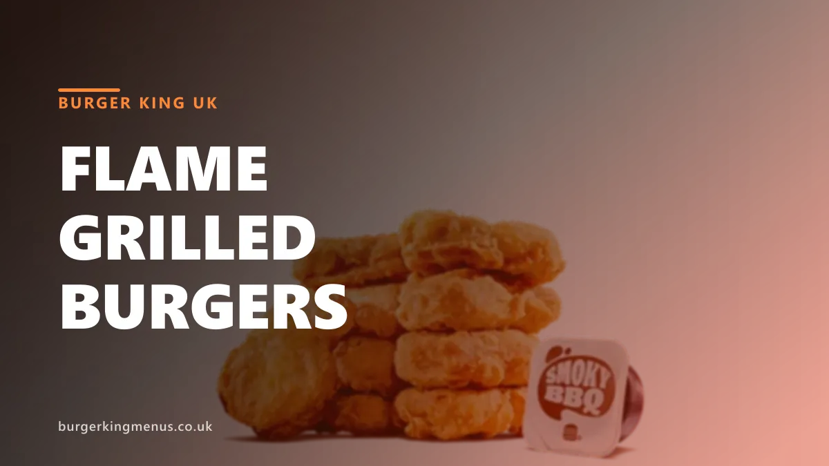 Burger King flame grilled burgers menu prices