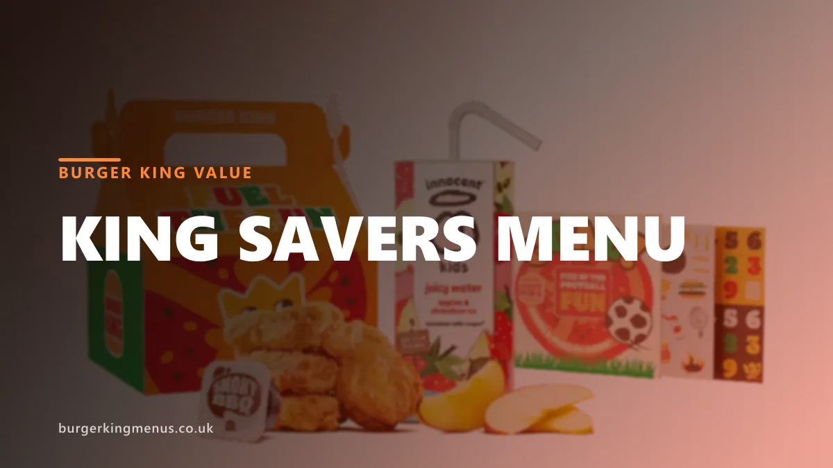 Burger King King Savers menu prices