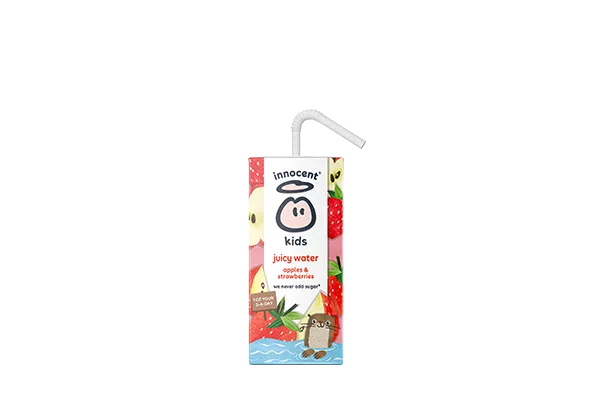 innocent kids juicy water apples and strawberries
